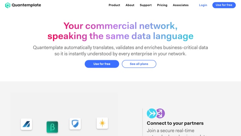 The Quantemplate marketing site home page.